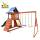 Wooden outdoor playground equipment swing set for children