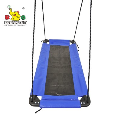 Grande balançoire de tapis de plate-forme suspendue rectangulaire de luxe douce pour les enfants