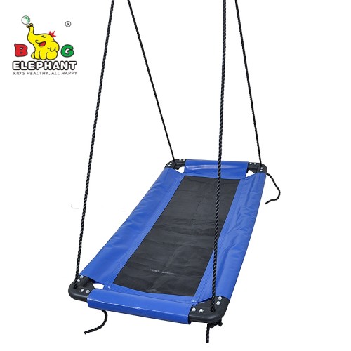 Grande balançoire de tapis de plate-forme suspendue rectangulaire de luxe douce pour les enfants