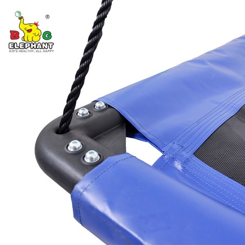 Columpio de plataforma grande colgante rectangular de lujo suave para niños