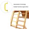 TPC-Wooden Playground Outdoor Swing Set Playsets with Climbing Net for Kids