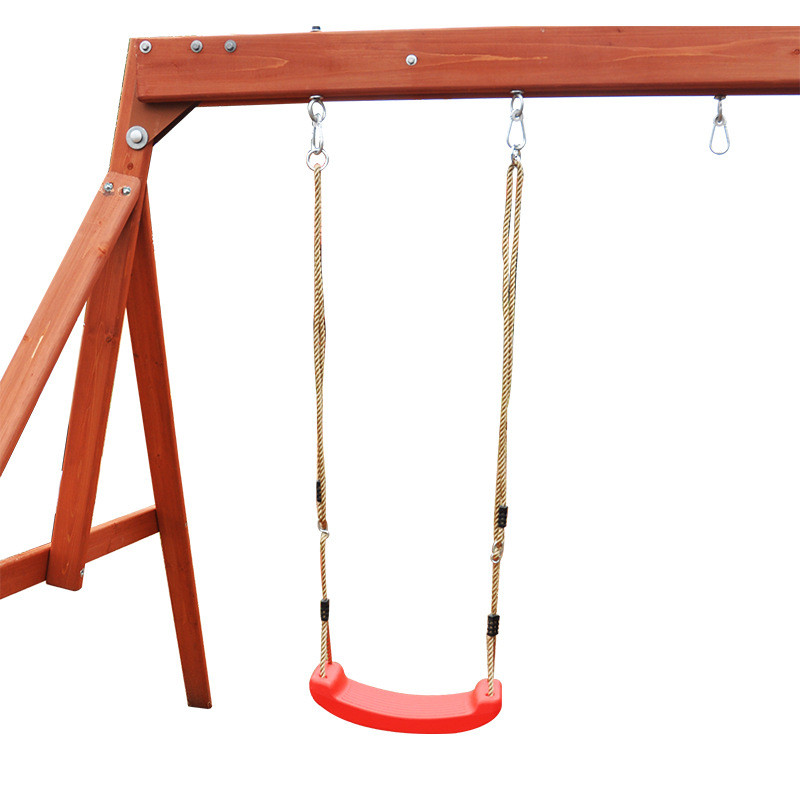 Outdoor Wooden Swing Set Playground with Accessories