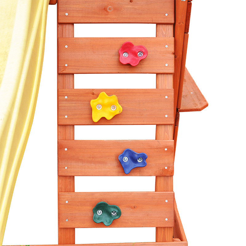 Balançoire en bois polyvalente pour aire de jeux pour enfants