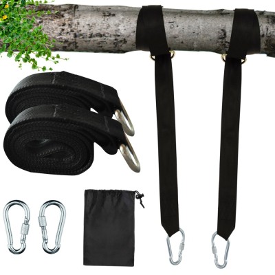 40" Double Layer Tree Swing Straps Safer Hanging Kit With Heavy Duty Carabiners and Carry Bag Hammock Straps Swing Hanging Straps