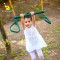 Garden Gym Ring Trapeze Bar Swing with Rings and PVC Coated Chains