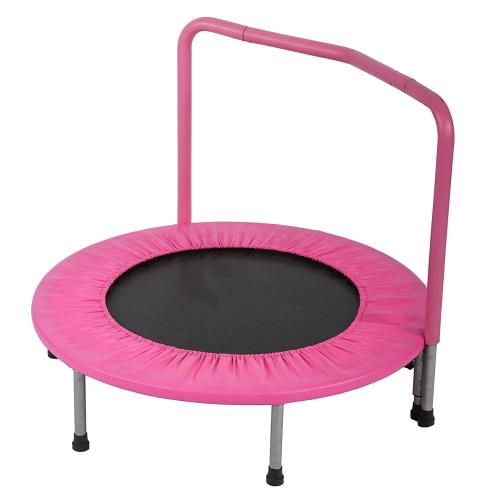 Kids Trampoline Little Trampoline with Adjustable Handrail and Safety Padded Cover