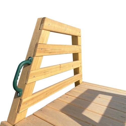 Ensemble de toboggan pour aire de jeux en bois avec corde d'escalade et balançoire pour enfants