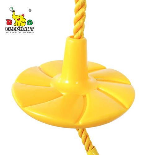 Columpio de árbol de disco resistente con cuerda para jugar al aire libre: fácil adición de bricolaje al juego o al árbol