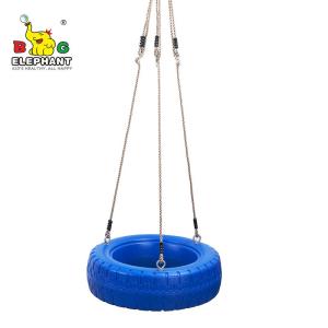 360° Turbo Tire Swing with ropes - Blue | Play Sets Factory Customized