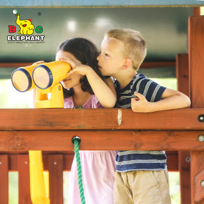 Aire de jeux accessoires télescope balançoire ensemble enfants jouet en plastique mini jumelles pour enfants