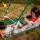 Outdoor PE Rope Hanging Platform Swing Bed for Multi-Child