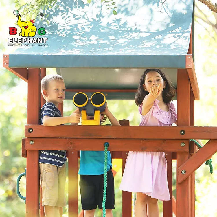 Jumelles de jouet, accessoires de terrain de jeu balançoire de télescope ensemble mini jumelles de jouet en plastique pour enfants