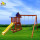 Swing Set Wooden Outdoor Playground Tower Fort Play Set for Kids Swing Set Customized Manufacturer