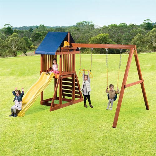 swing set,Swing Set Wooden Outdoor Playground Tower Fort Play Set for Kids Customized Manufacturer