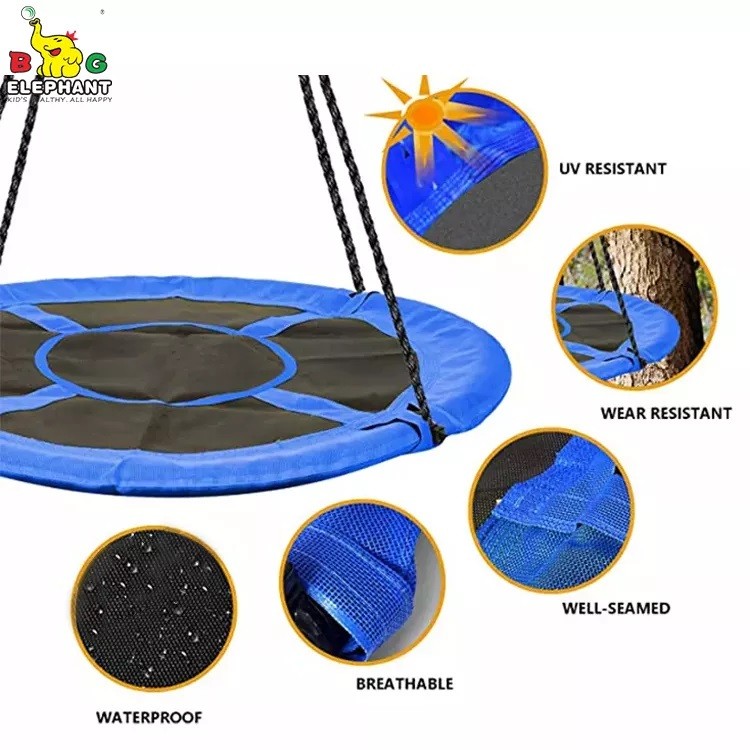 Saucer Swing,Saucer Swing Soft 40 inch Outdoor Kid Foldable Saucer Round Mat Platform Tree Swing For Baby