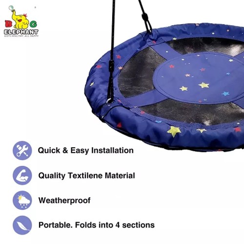 Customized Star Pattern Platform Swing Saucer Tree Swing with Foldable Package OEM Manufacturer