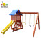 Swing Set Wooden Outdoor Playground Tower Fort Play Set for Kids Swing Set Customized Manufacturer