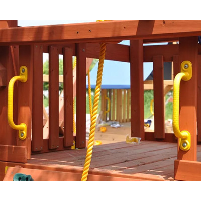 Outdoor Wooden Swing Set Playground with Accessories