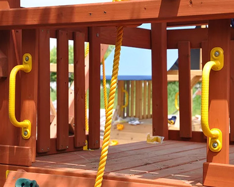 wooden swing set