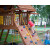 SD1-Wooden outdoor playground equipment swing set for children