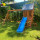 SD0 Hillside Play Centre- Garden Wooden Play Set with Plastic Slide Customized Playground Center