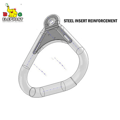 Garden Gym Ring Trapeze Bar Swing with Rings and PVC Coated Chains