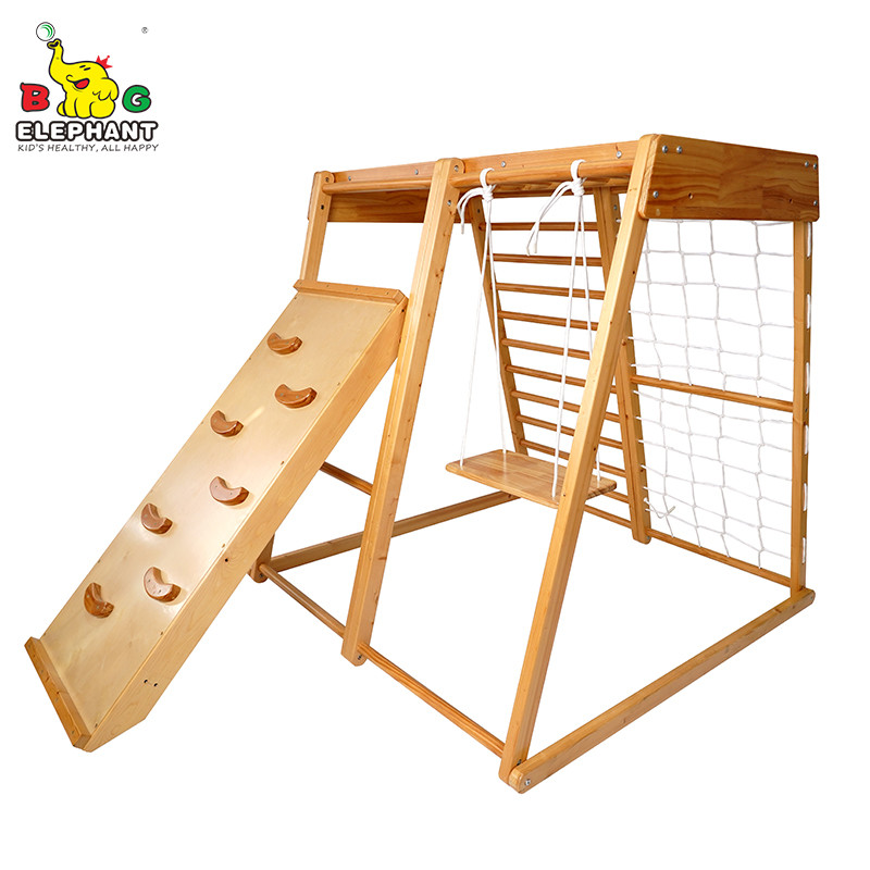 childrens wooden climbing frame