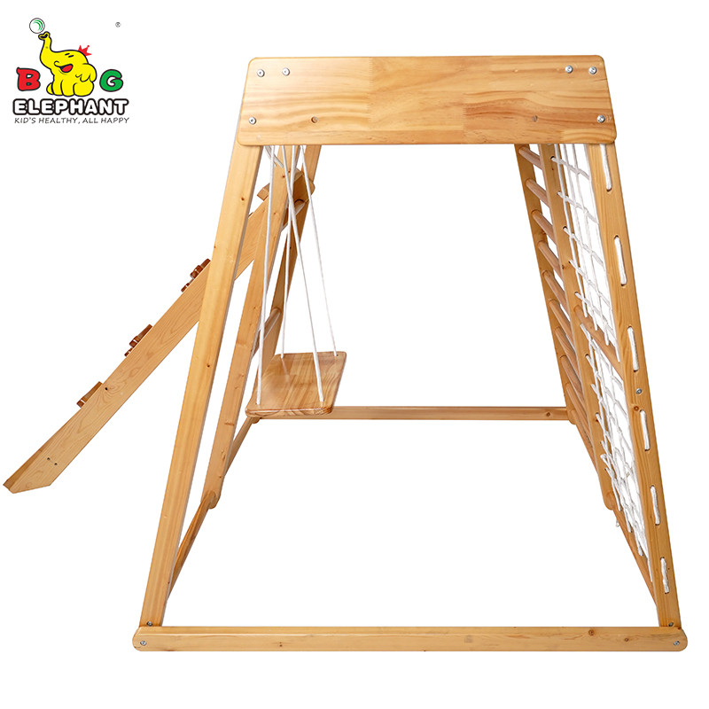 wooden climbing frame