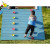 SH7 Outdoor Wooden Climbing Frame Geometric Shape Design Slide Wooden Playground Set