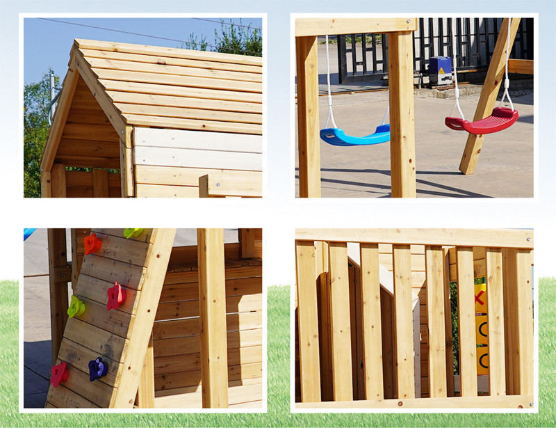 wooden swing set