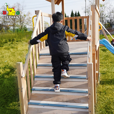 SH5 Wooden Swing Set Outdoor Children's Wooden Playground Equipment