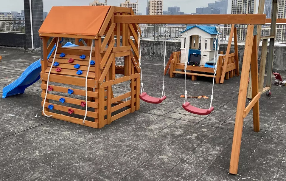 swing set and slide