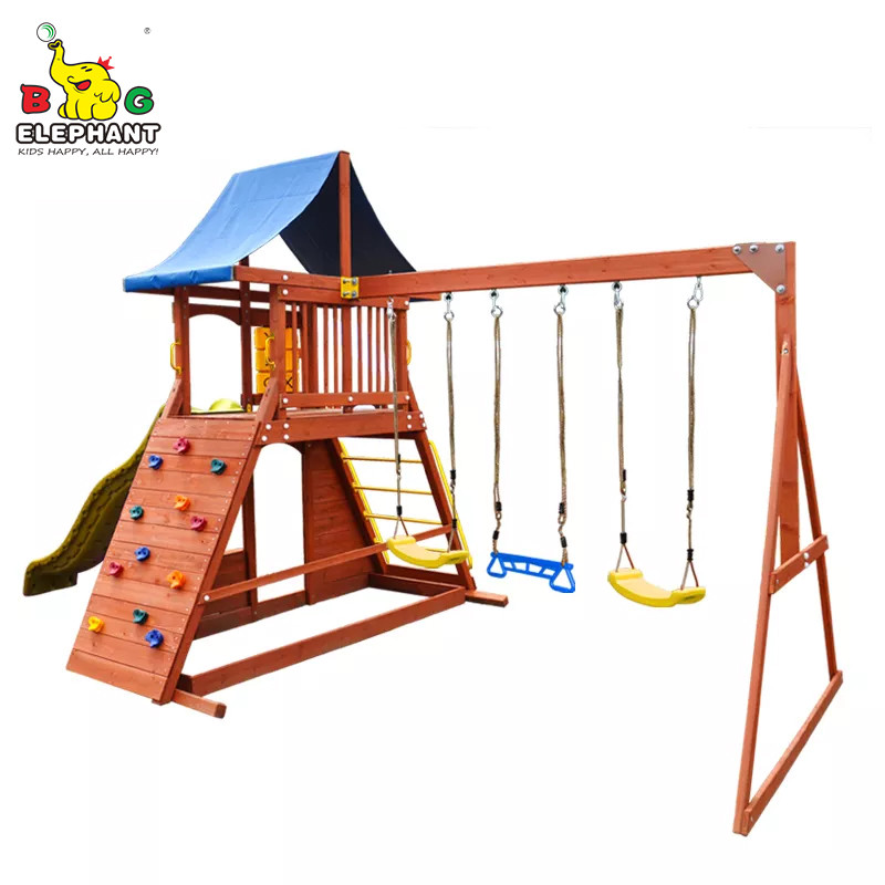 slide and swing set