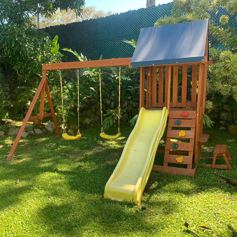 wooden swing set