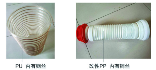 Línea de extrusión de tubería de ventilación de bobinado de alambre de acero PP / PU