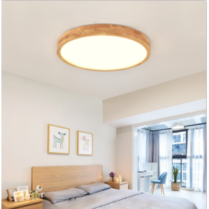 Wooded ceiling light