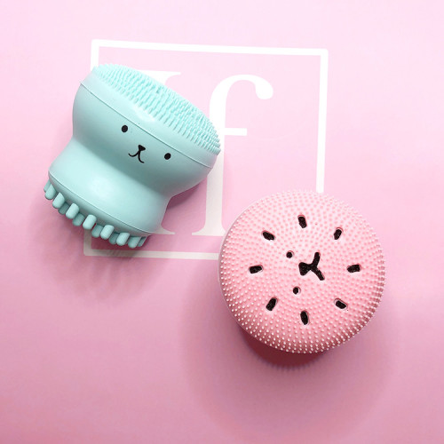 best Facial Cleansing Brush Silicone Handheld Face Brush and Massager Cute Small Octopus Shape Face Scrubber