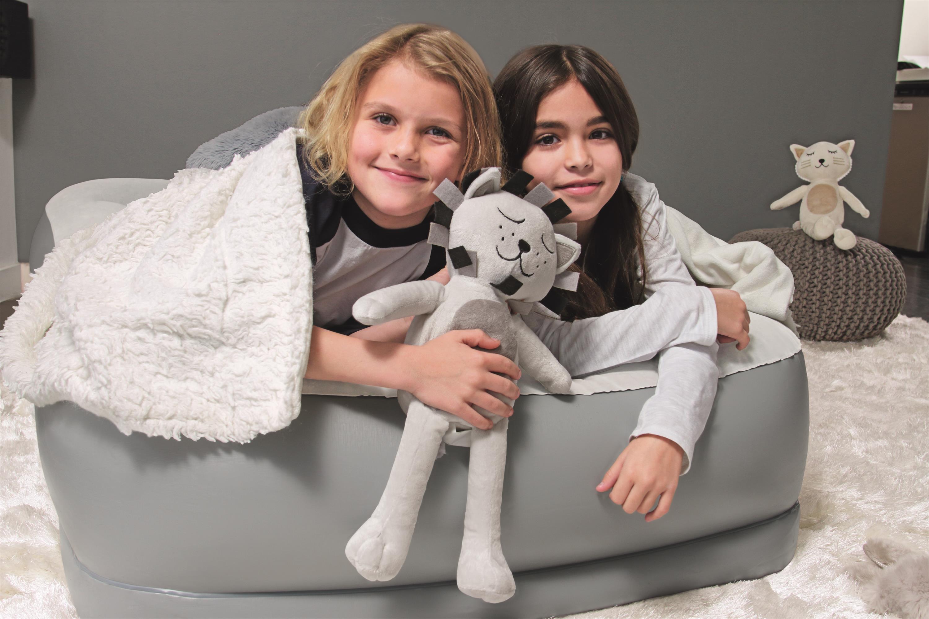 Single double flocking bed