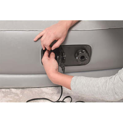 Single double flocking bed