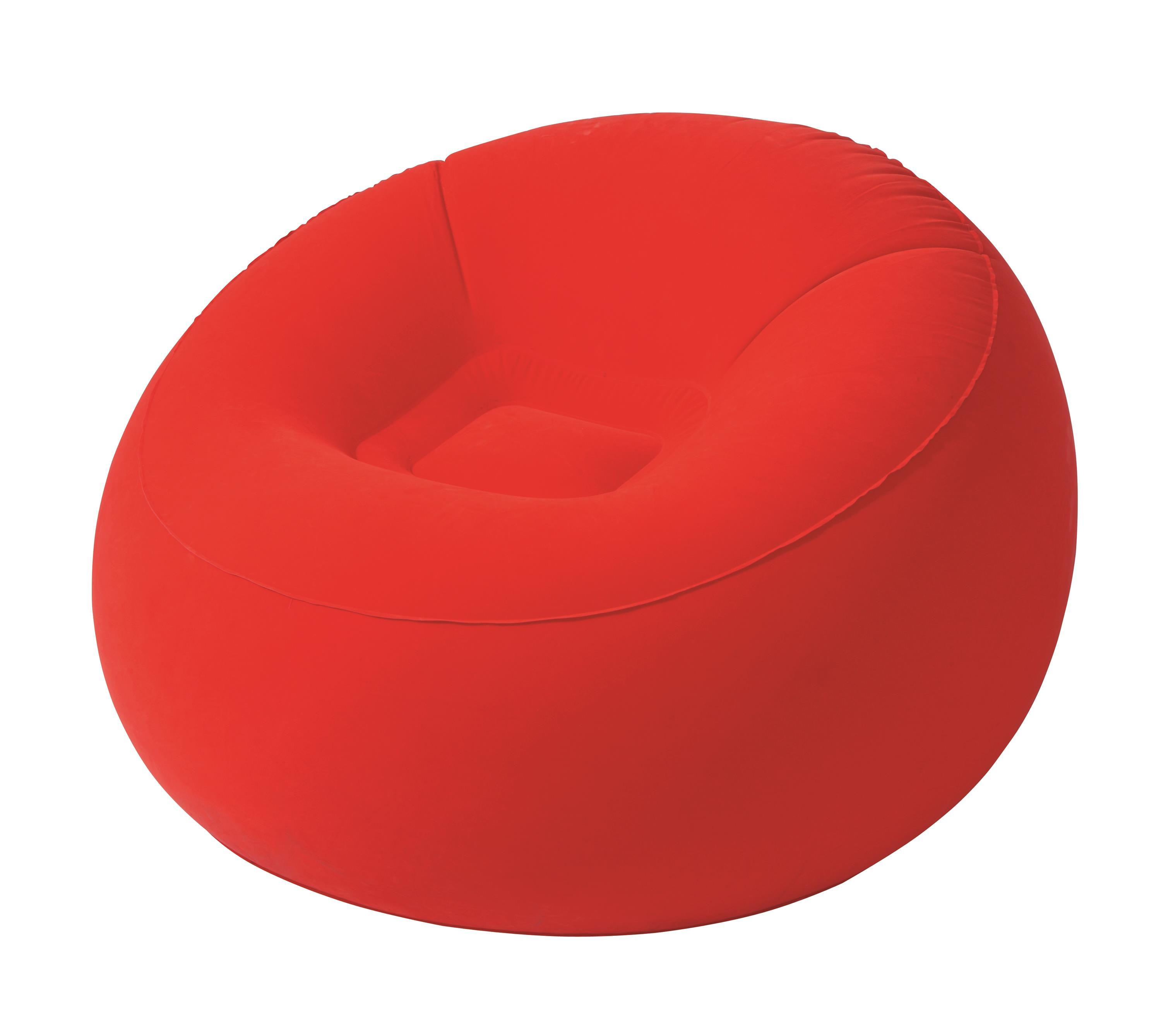 Round flocked sofa