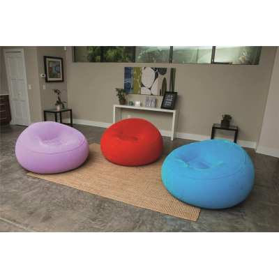 Round flocked sofa