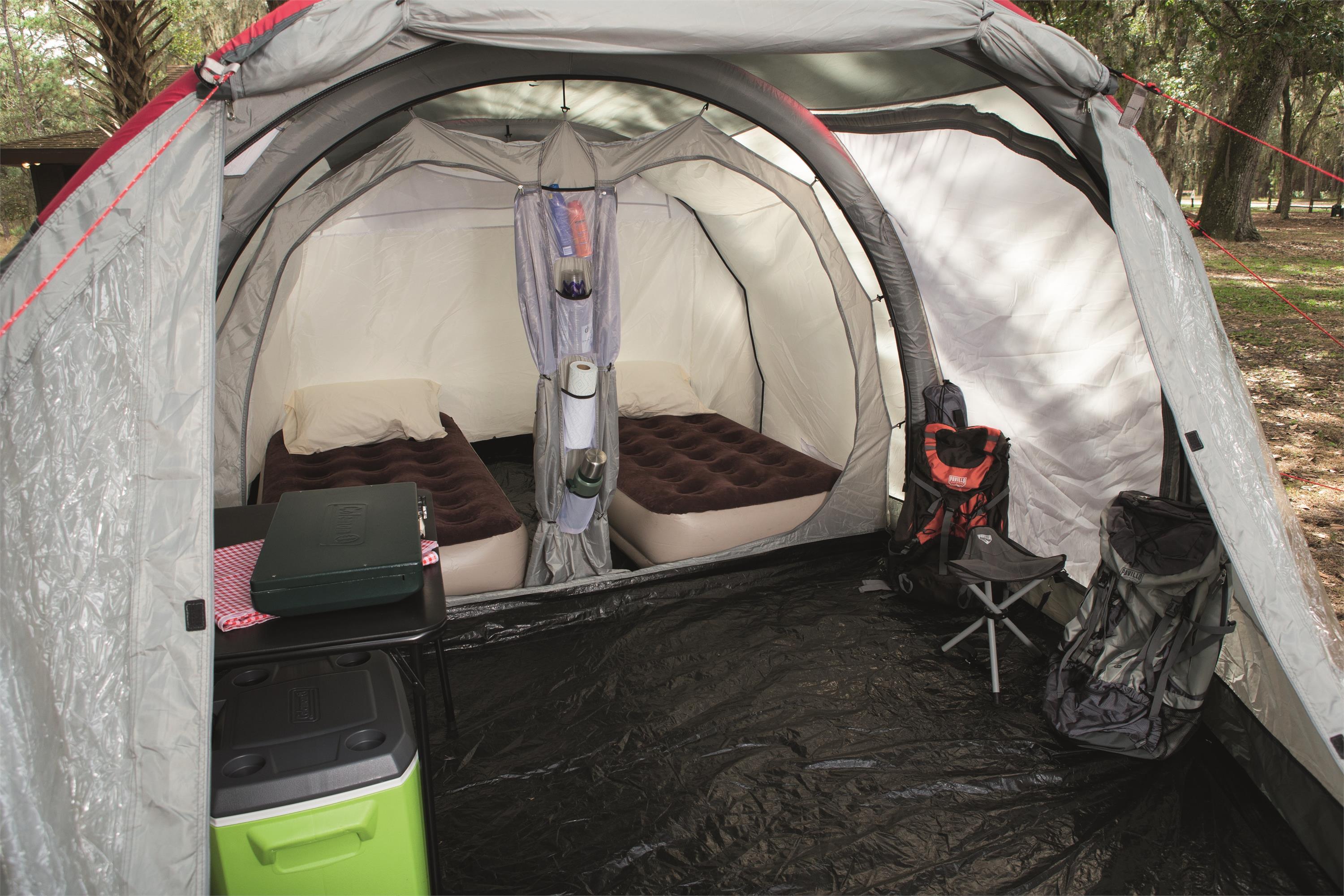 Four-person inflatable tent