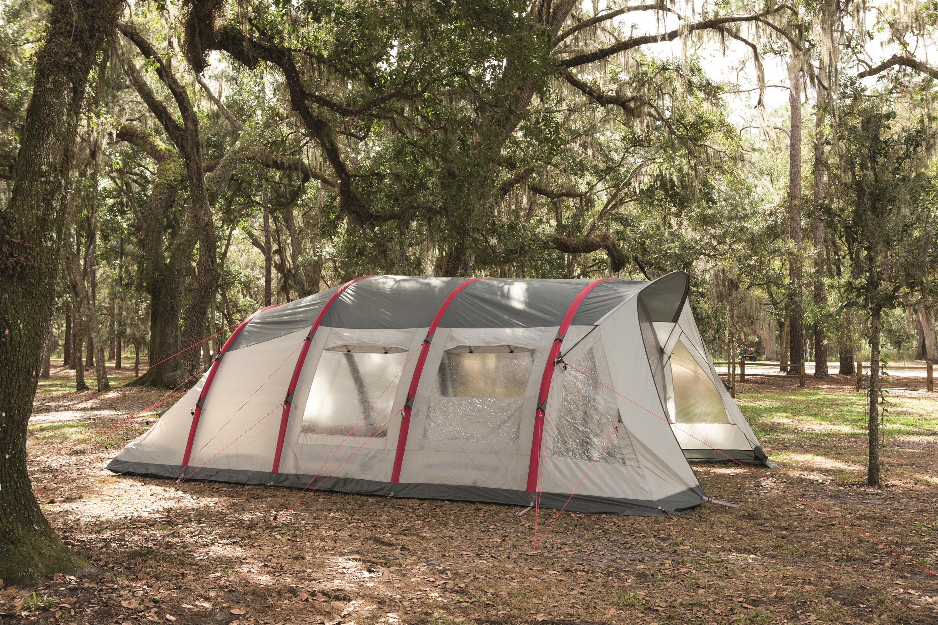 Six-person inflatable tent