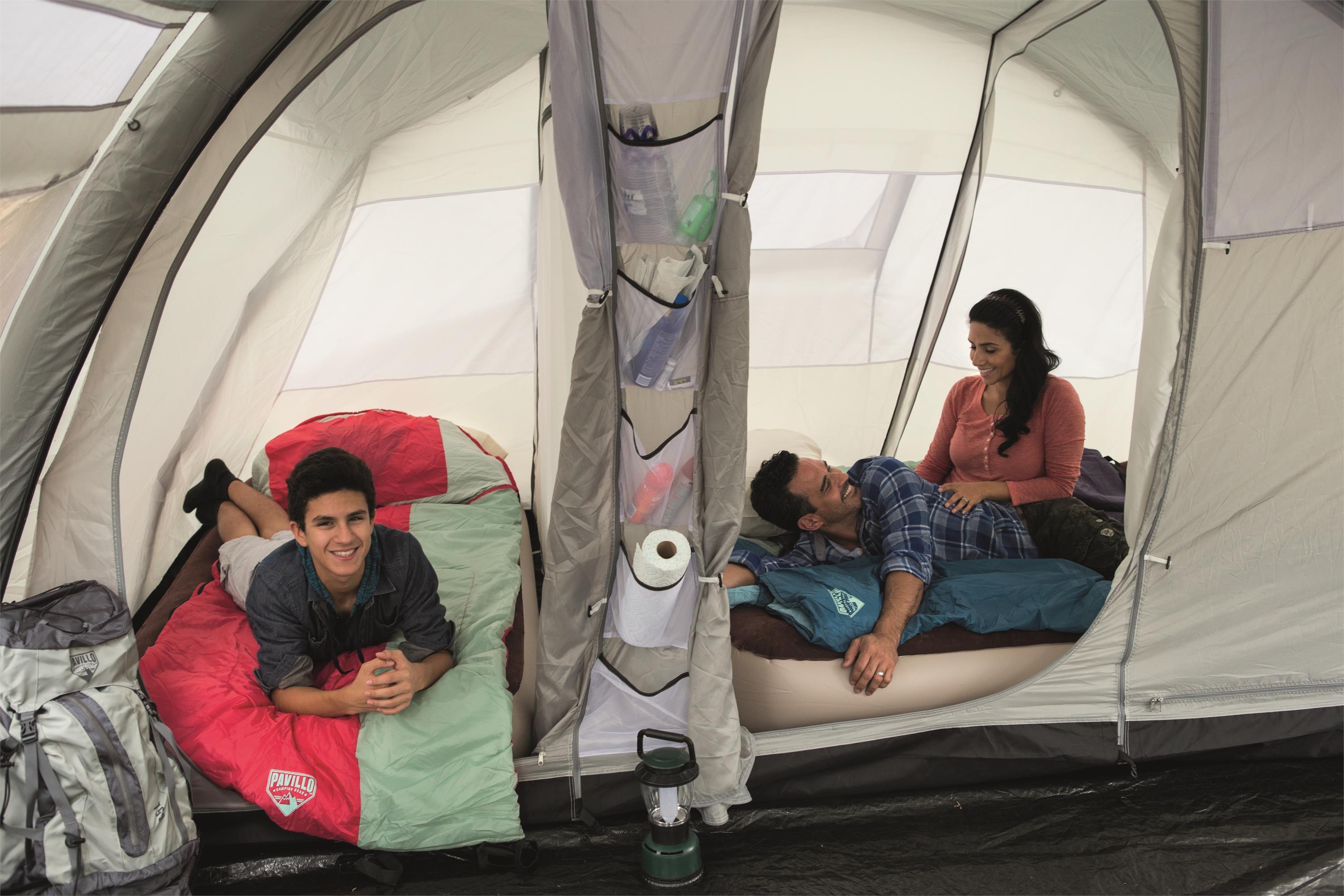 Six-person inflatable tent