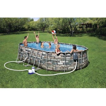 Power Steel Comfort Jet Series Oval Pool Set 56719 applicable for all