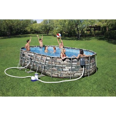Power Steel Comfort Jet Series Oval Pool Set 56719 applicable for all