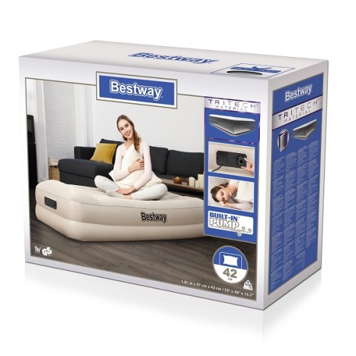 Bestway Tritech Airbed Twin Built-in AC Pump 67694 applicable for all