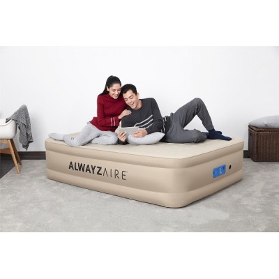Bestway AlwayzAire Fortech Airbed Queen Built-in Comfort Pump 69037 applicable for all