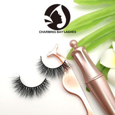 luxurious invisible band mink 3d false lashes cruelty free private label