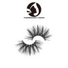 25mm lash strip 3d mink eyelash and custom package wholesale black 3d الفاخرة رموش المنك